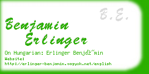 benjamin erlinger business card